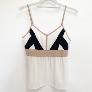 LOFT Colorblock Geometric Spaghetti Strap Tank